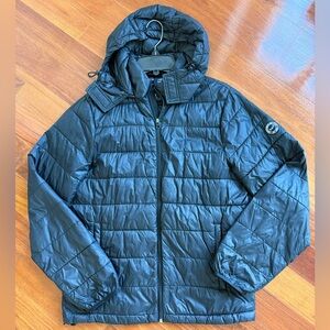 A&F Men’s Lightweight Hooded Puffer Jacket Abercrombie & Fitch Black Size S